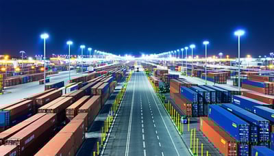Illustration of a modern logistics network Illustration of a modern logistics network